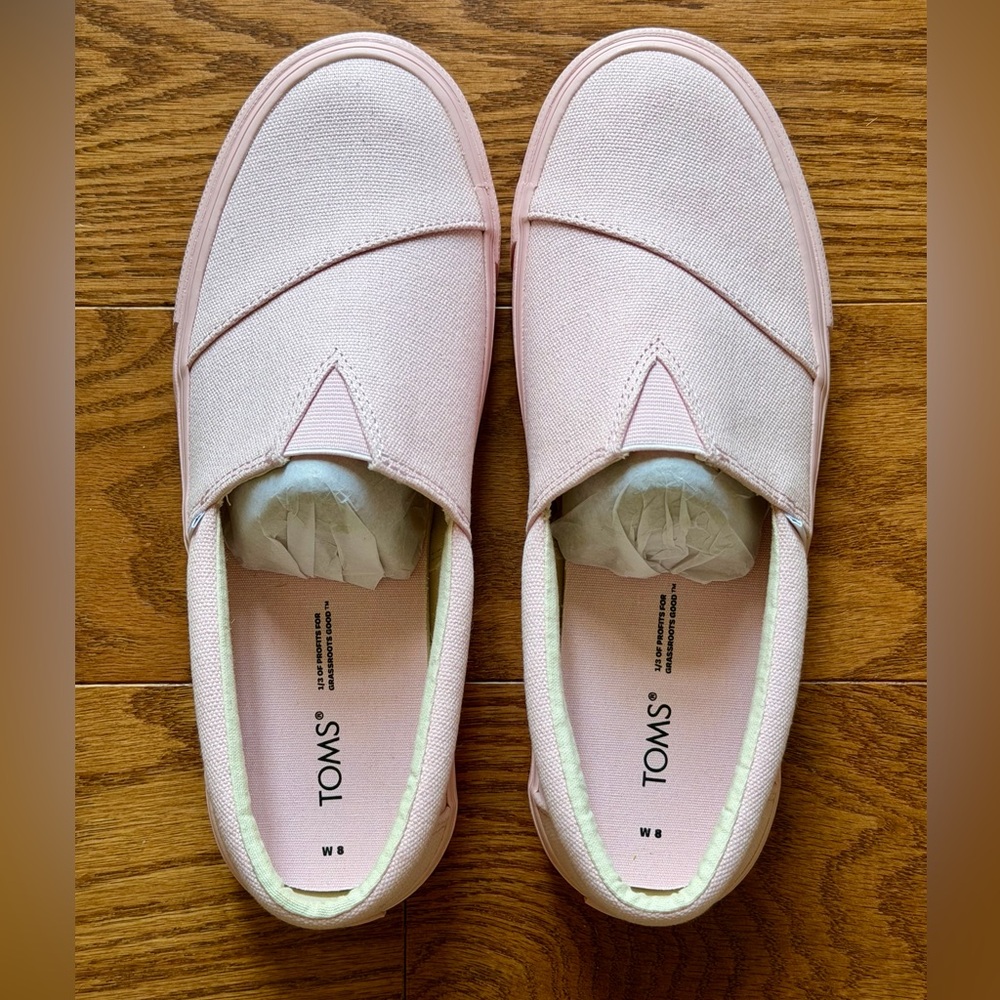 Toms Women's Alpargata Fenix Slip-On Washed Canvas in Chalky Pink